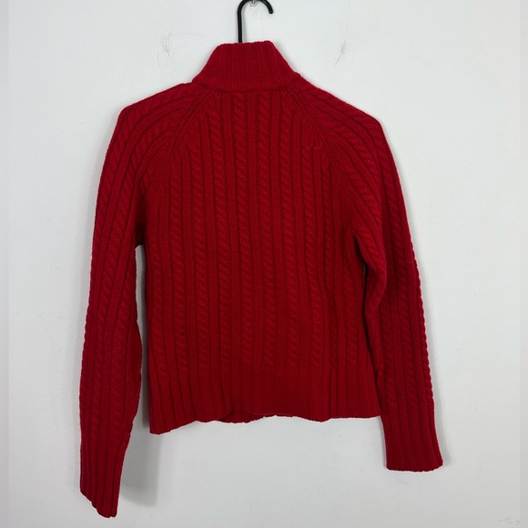 Vintage Gap Chunky Knit Wool Zip Up Sweater Sz S - Picture 6 of 7
